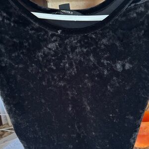Forever 21 Charcoal Velvet Blouse